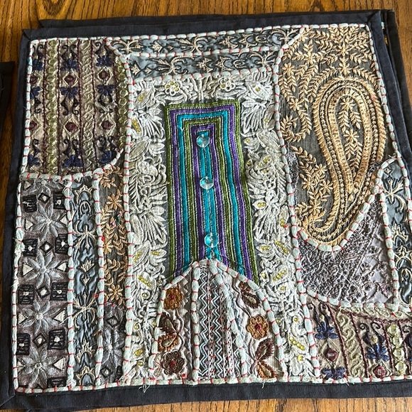 LOT OF 5 Indian Traditional Handmade Patchwork Cushion Cover Ethnic Emb… - Picture 3 of 16